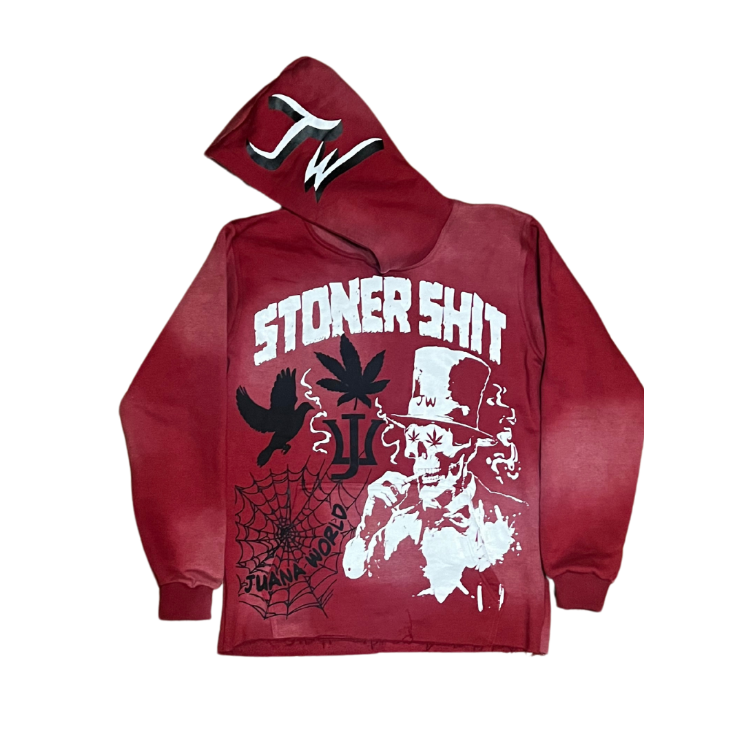 Flame Red Stoner Shit Hoodie